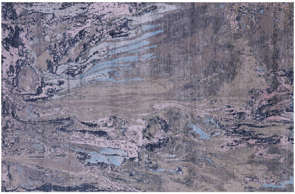 Abstract Handmade Wool & Silk Rug - Manhattan Rugs