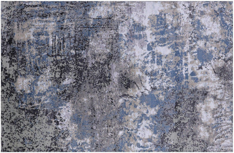 Abstract Wool & Silk Hand Knotted Rug - Manhattan Rugs