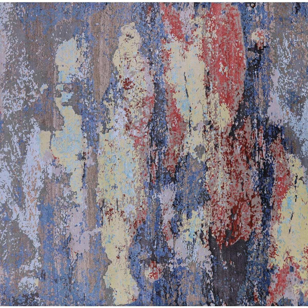 Handmade Wool & Silk Abstract Rug 9' 0