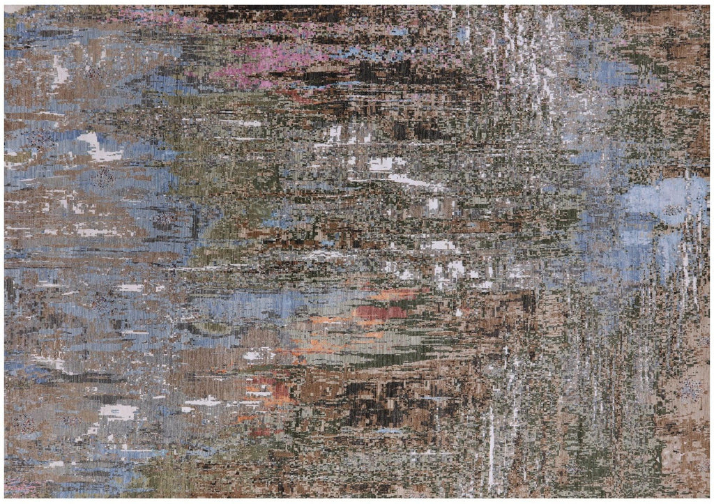 Modern Hand Knotted Wool & Silk Rug - Manhattan Rugs