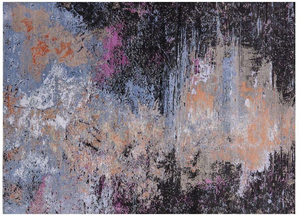 Modern Wool & Silk Hand Knotted Rug - Manhattan Rugs