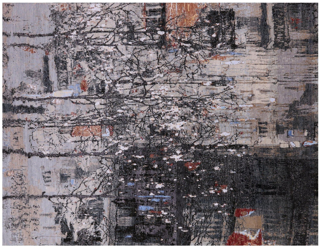 Wool & Silk Urban Design Handmade Modern Rug - Manhattan Rugs