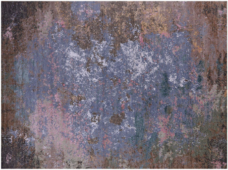 Wool & Silk Abstract Hand-Knotted Rug - Manhattan Rugs