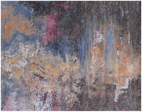 Abstract Hand Knotted Wool & Silk Rug - Manhattan Rugs