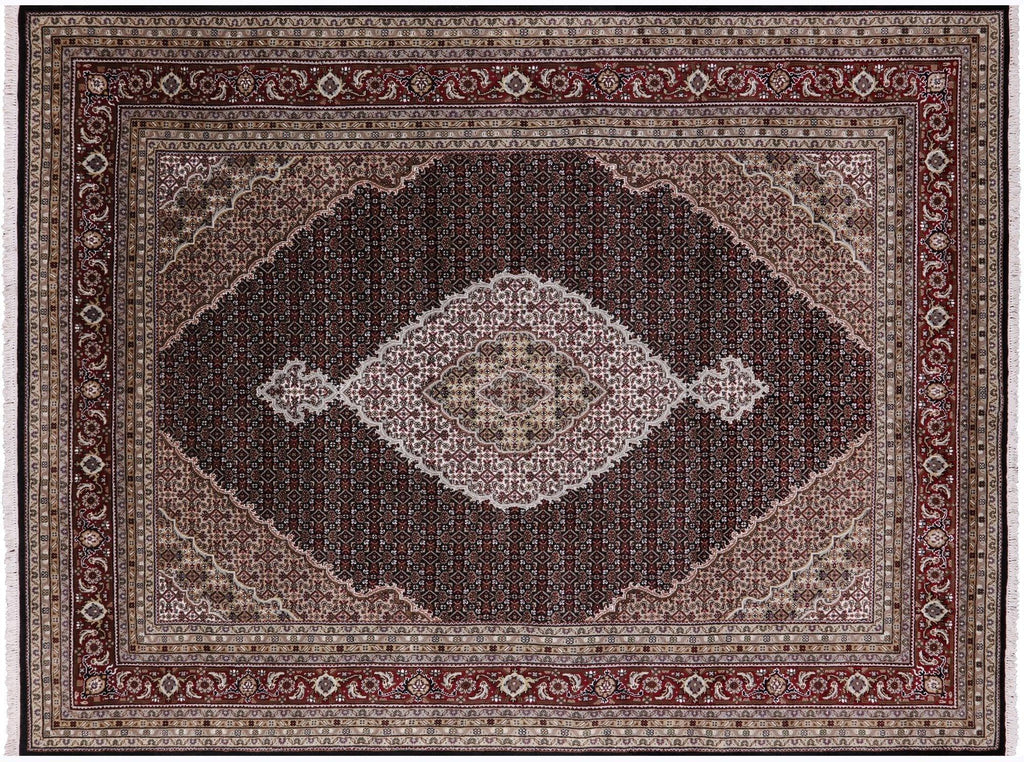 Persian Tabriz Hand Knotted Wool & Silk Rug - Manhattan Rugs