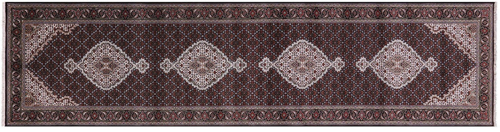 Wool & Silk Persian Tabriz Hand-Knotted Runner Rug - Manhattan Rugs
