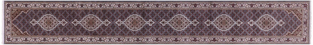 Persian Tabriz Wool & Silk Hand Knotted Runner Rug - Manhattan Rugs