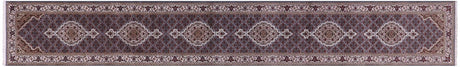 Persian Tabriz Wool & Silk Hand Knotted Runner Rug - Manhattan Rugs