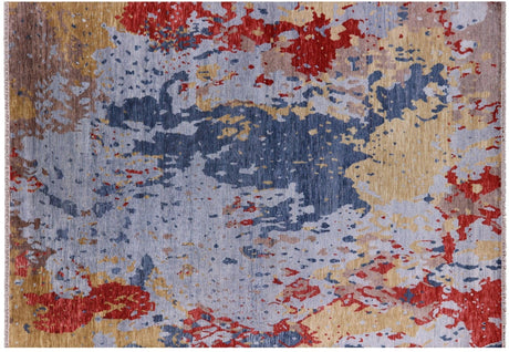 Abstract Hand Knotted Wool Rug - Manhattan Rugs