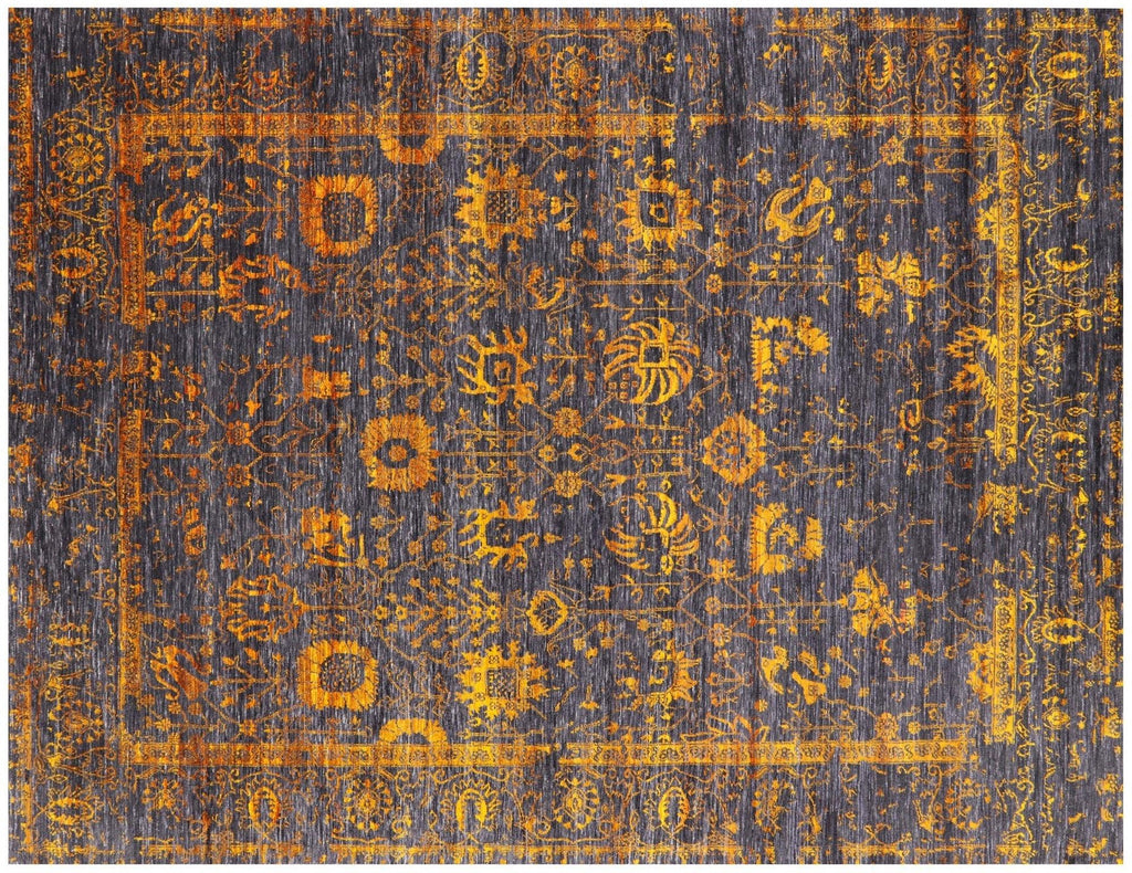 Persian Tabriz Hand Knotted Wool & Silk  Rug - Manhattan Rugs