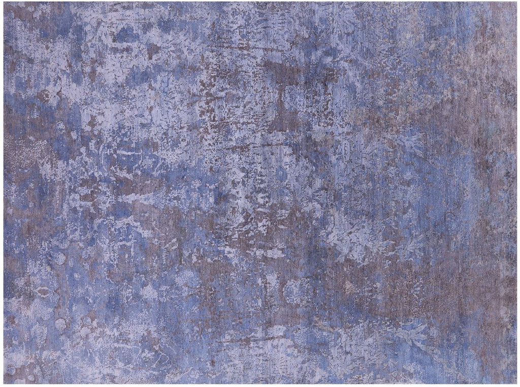 Wool & Silk Hand Knotted Abstract Rug - Manhattan Rugs