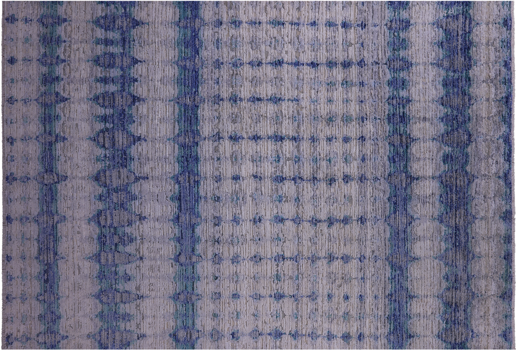 8' 8" X 12' 7" Wool & Silk Modern Hand Knotted Rug - Q9040