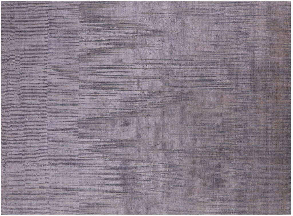Abstract Wool & Silk Hand Knotted Rug - Manhattan Rugs