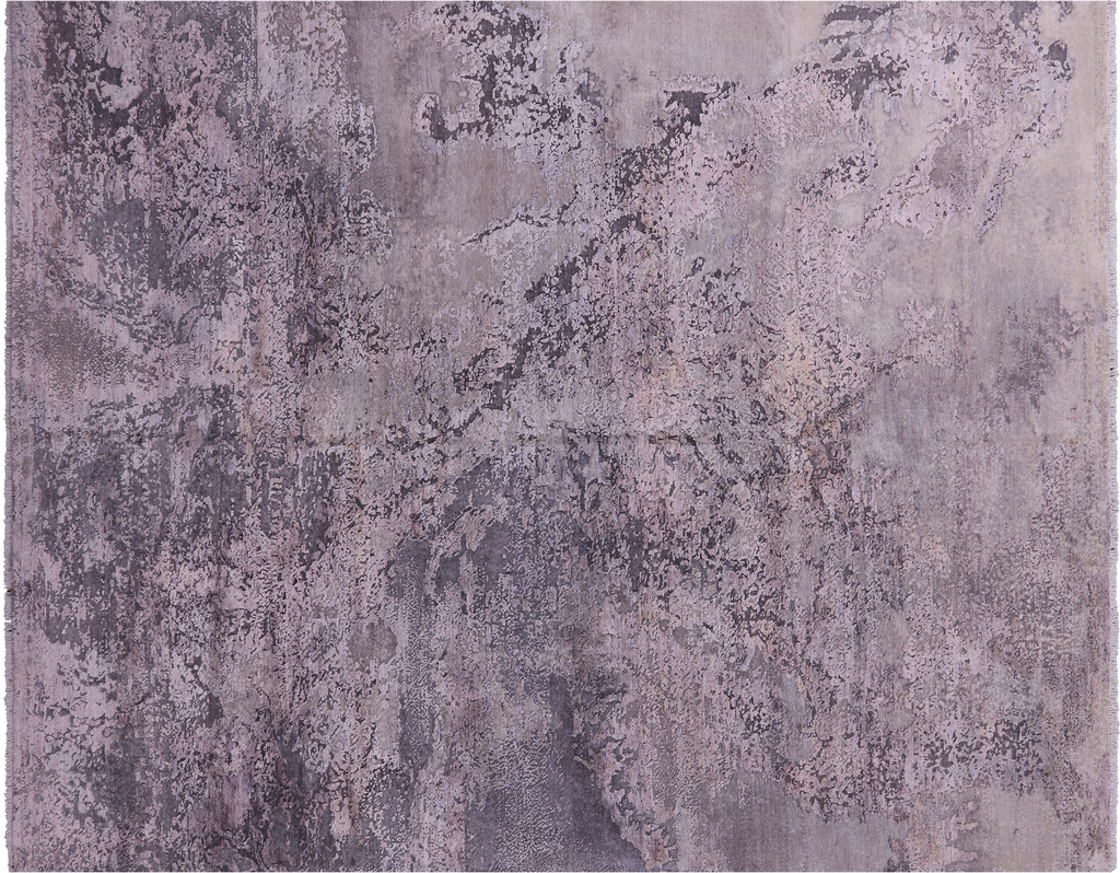 Wool & Silk Abstract Hand-Knotted Rug 7' 11" X 10' 1" - Q9044