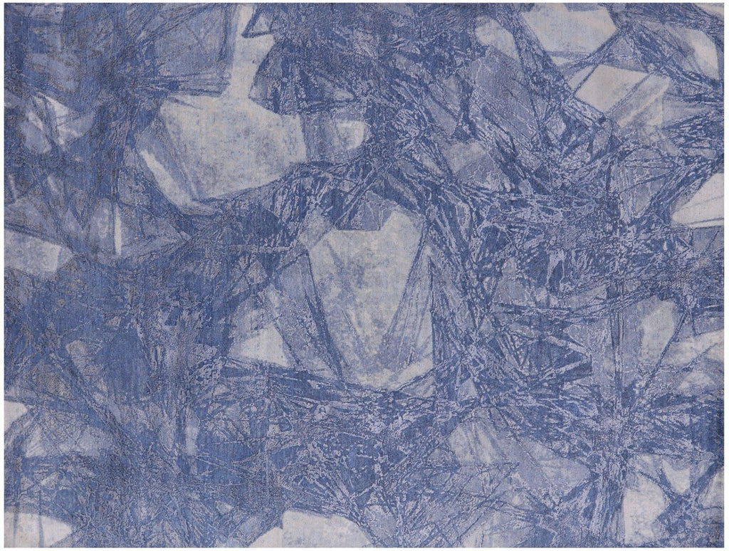 Wool & Silk Handmade Abstract Rug - Manhattan Rugs