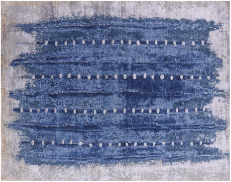 Abstract Hand-Knotted Wool & Silk Rug - Manhattan Rugs