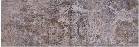 Wool & Silk Hand Knotted Abstract Runner Rug - Manhattan Rugs