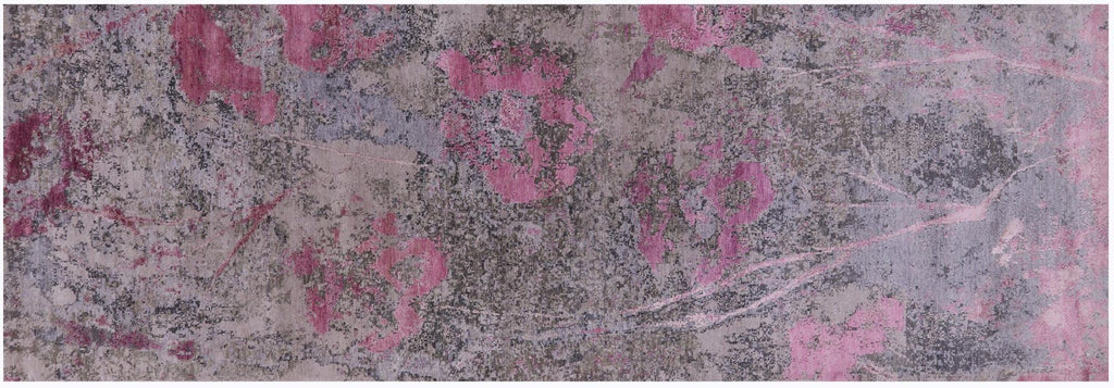 Modern Handmade Wool & Silk Runner Rug - Manhattan Rugs