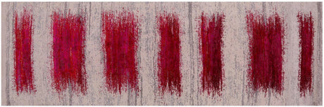 Hand-Knotted Wool & Silk Modern Runner Rug - Manhattan Rugs