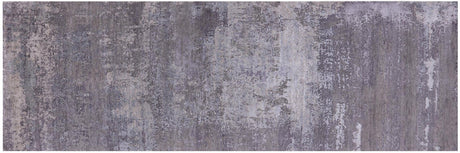 Abstract Wool & Silk Handmade Runner Rug - Manhattan Rugs