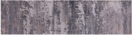 Runner Abstract Handmade Wool & Silk Rug - Manhattan Rugs