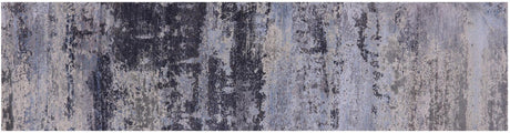 Wool & Silk Handmade Abstract Runner Rug - Manhattan Rugs