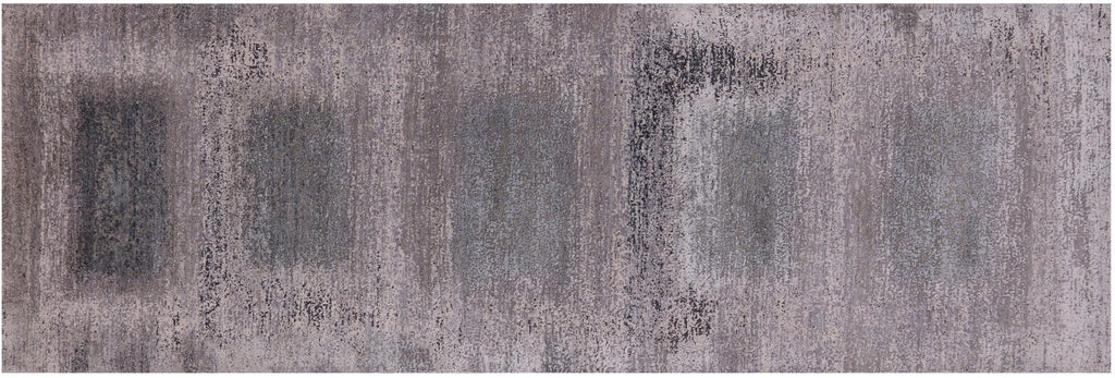 Runner Wool & Silk Hand Knotted Modern Rug - Manhattan Rugs