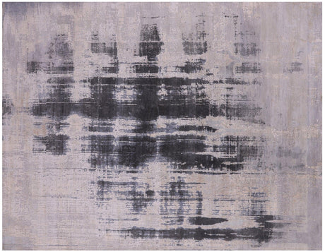 Wool & Silk Abstract Hand-Knotted Rug - Manhattan Rugs