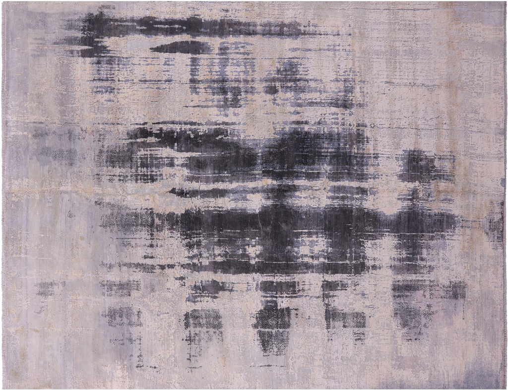 Wool & Silk Abstract Hand-Knotted Rug 8' 0" X 10' 2" - Q9088