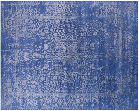 Wool & Silk Hand Knotted Heriz Serapi Persian Rug - Manhattan Rugs