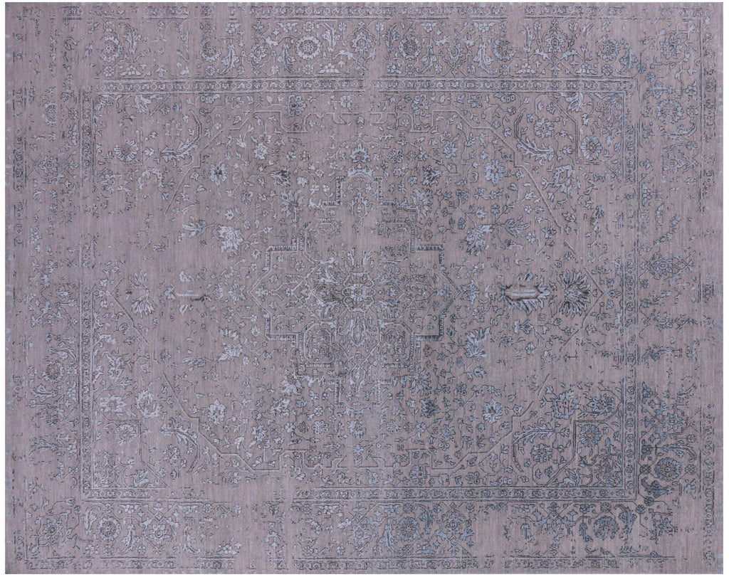 Hand Knotted Persian Heriz Serapi Wool & Silk Rug - Manhattan Rugs