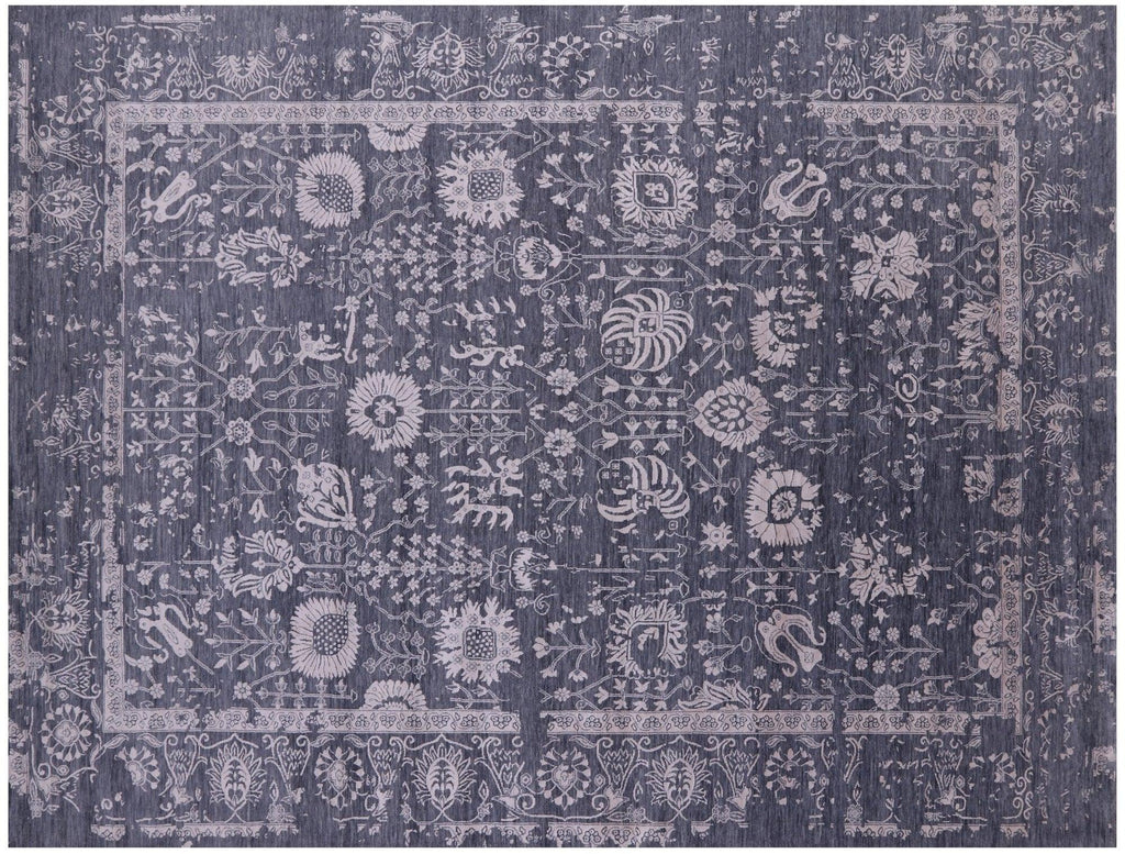 Persian Tabriz Wool & Silk Hand-Knotted Rug - Manhattan Rugs