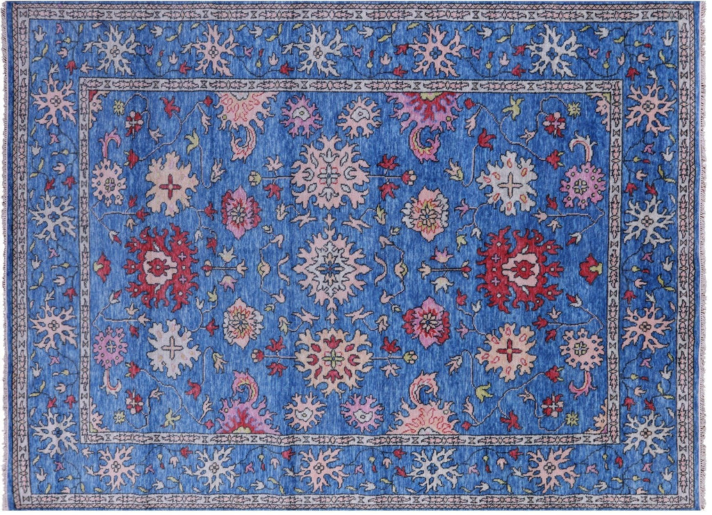 Hand-Knotted Turkish Oushak Wool Rug - Manhattan Rugs