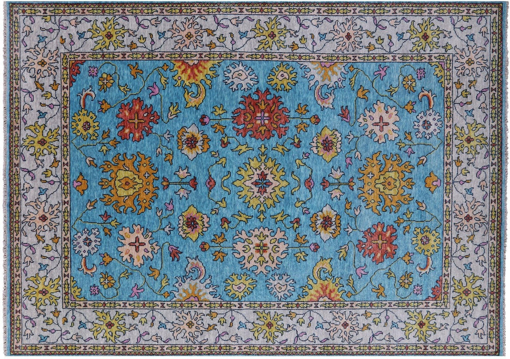 Hand Knotted Turkish Oushak Wool Rug - Manhattan Rugs
