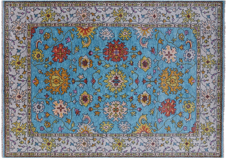 Hand Knotted Turkish Oushak Wool Rug - Manhattan Rugs