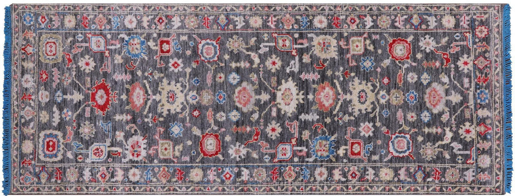 Runner Turkish Oushak Hand Knotted Wool Rug - Manhattan Rugs