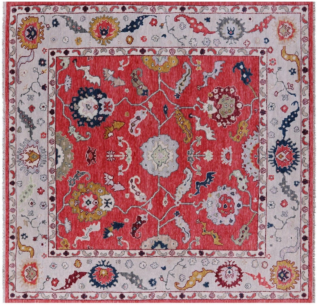 Square Turkish Oushak  Hand Knotted Wool Rug - Manhattan Rugs