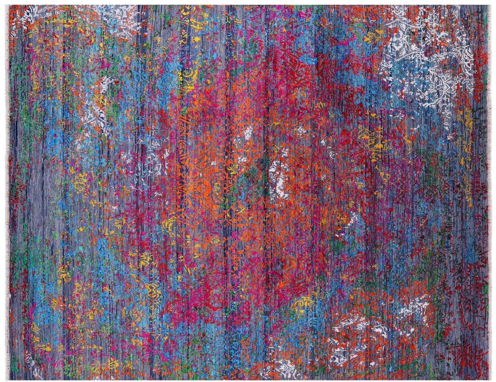 Hand-Knotted Persian Wool & Silk Rug - Manhattan Rugs