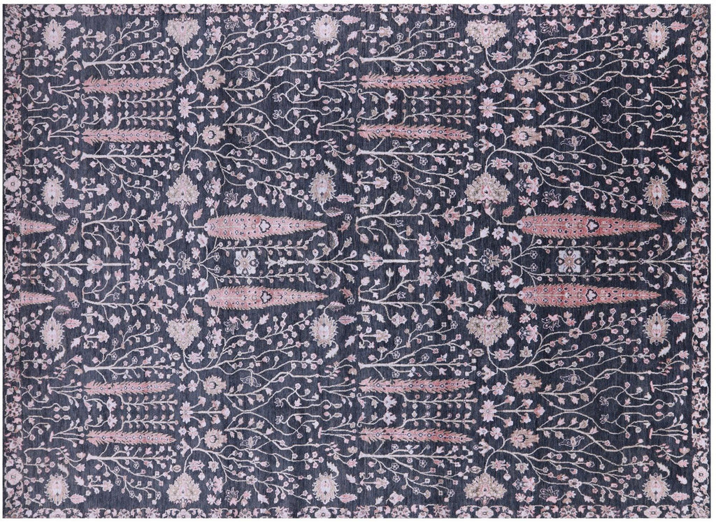 Wool & Silk Persian Ziegler Handmade Rug - Manhattan Rugs