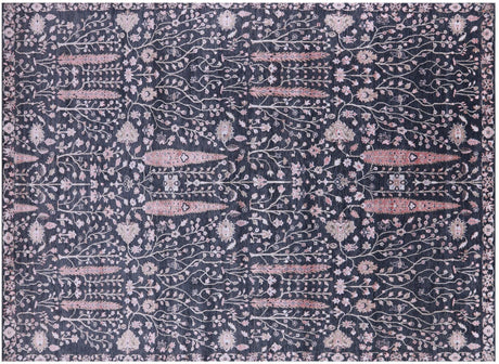 Wool & Silk Persian Ziegler Handmade Rug - Manhattan Rugs