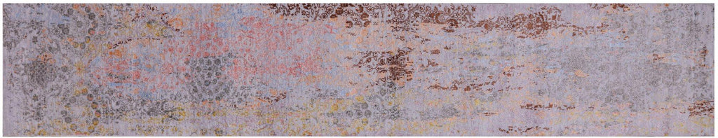 Runner Wool & Silk Modern Handmade Rug - Manhattan Rugs