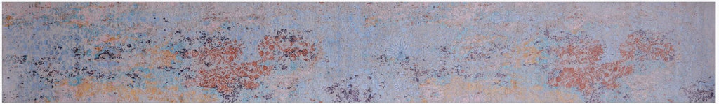 Runner Modern Handmade Wool & Silk Rug - Manhattan Rugs