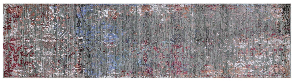 Runner Abstract Handmade Wool & Silk Rug - Manhattan Rugs