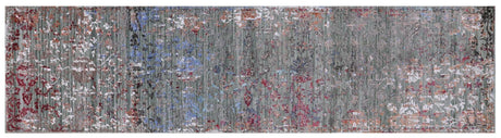 Runner Abstract Handmade Wool & Silk Rug - Manhattan Rugs