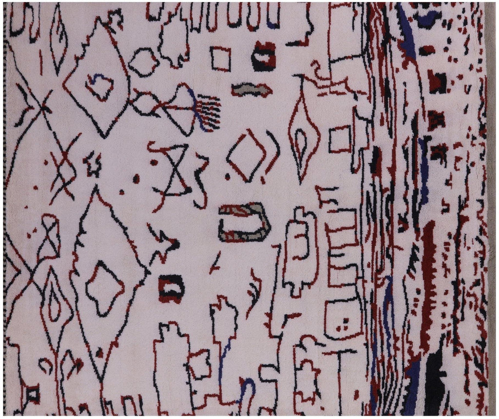 Hand Knotted Moroccan Wool Rug 8' 4" X 9' 11" - Manhattan Rugs