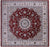 Square Persian Nain Handmade Wool & Silk Rug - Manhattan Rugs