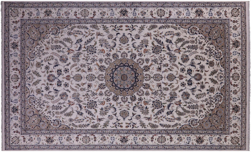 Wool & Silk Persian Nain Hand Knotted Rug - Manhattan Rugs