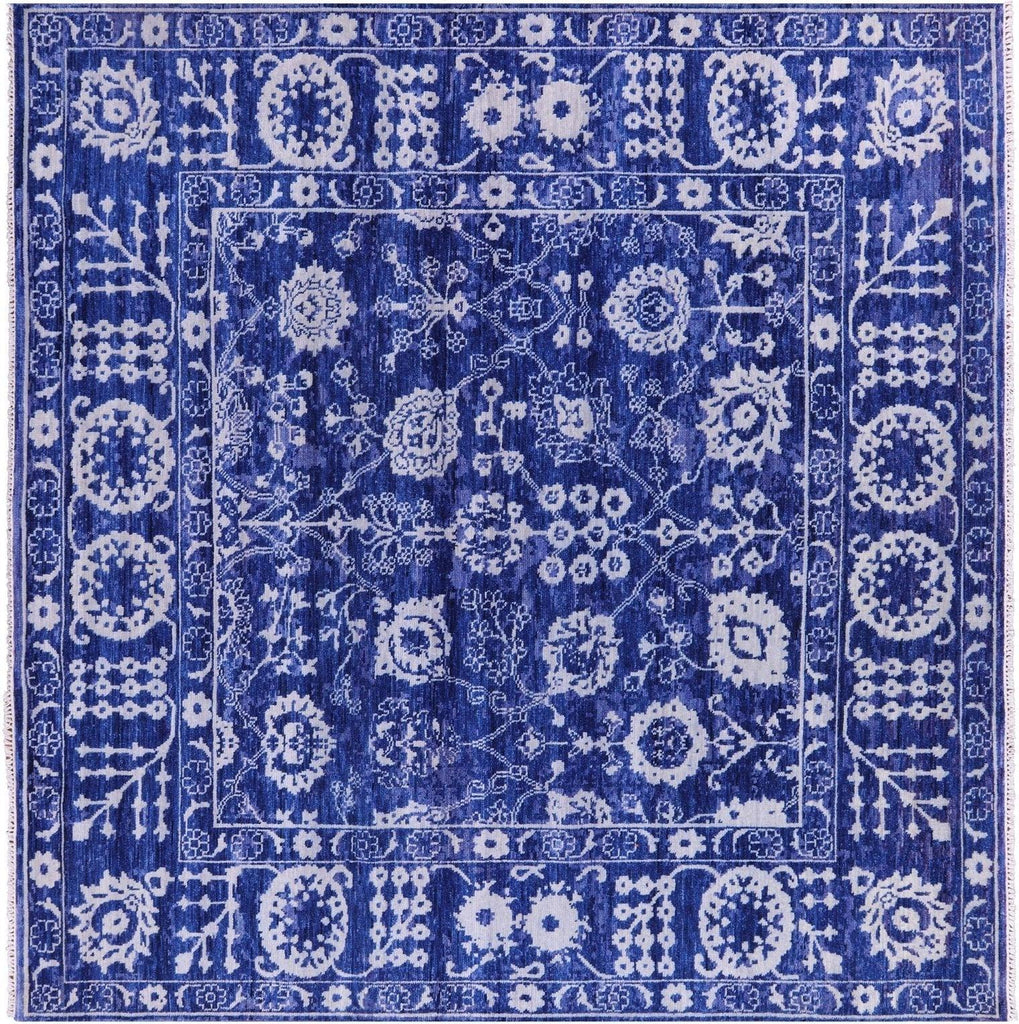 Square Turkish Oushak Hand-Knotted Wool Rug - Manhattan Rugs