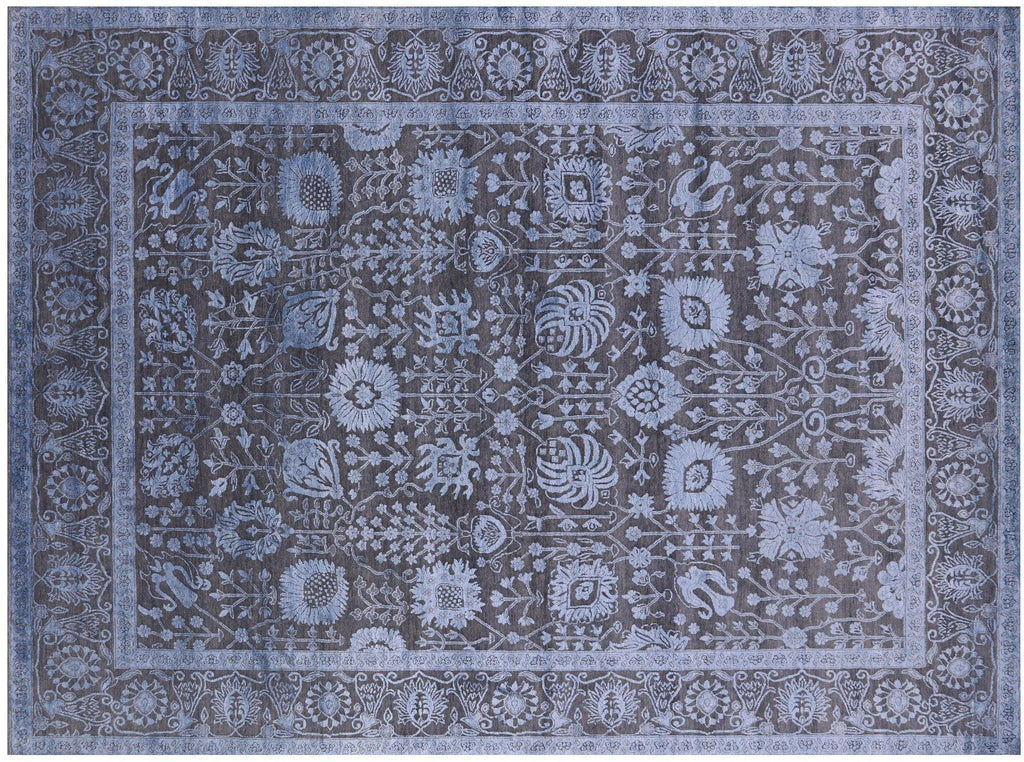 Hand-Knotted Persian Tabriz Wool & Silk Rug - Manhattan Rugs