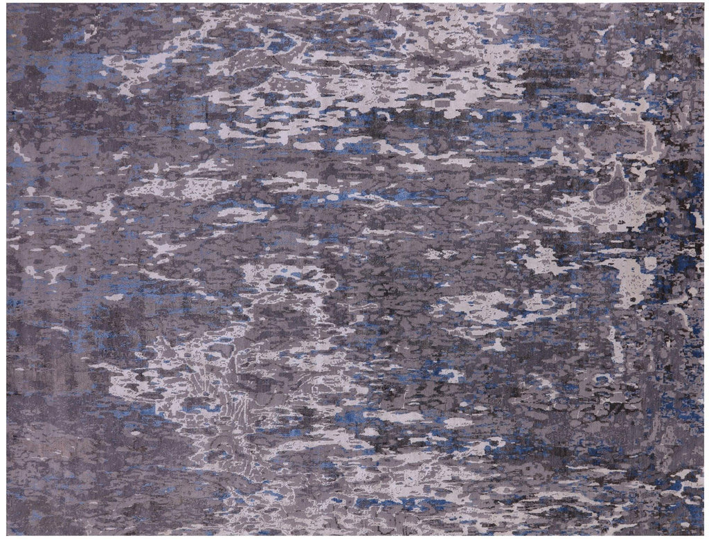 Abstract Hand Knotted Wool & Silk Rug - Manhattan Rugs